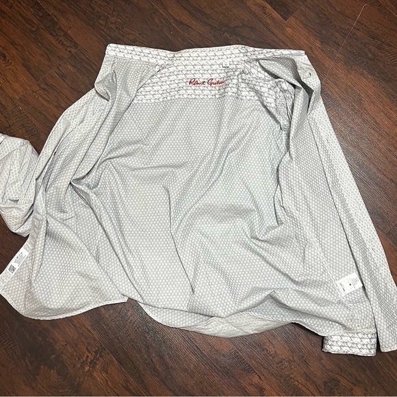 ROBERT GRAHAM LONG SLEEVE BUTTON DOWN SHIRT XL flip cuff detail GUC *stain - Picture 9 of 15